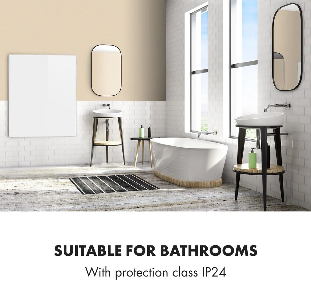 Klarstein Wonderwall 120, infračervený ohrievač, 120 x 100 cm, 1200 W, časovač, IP24