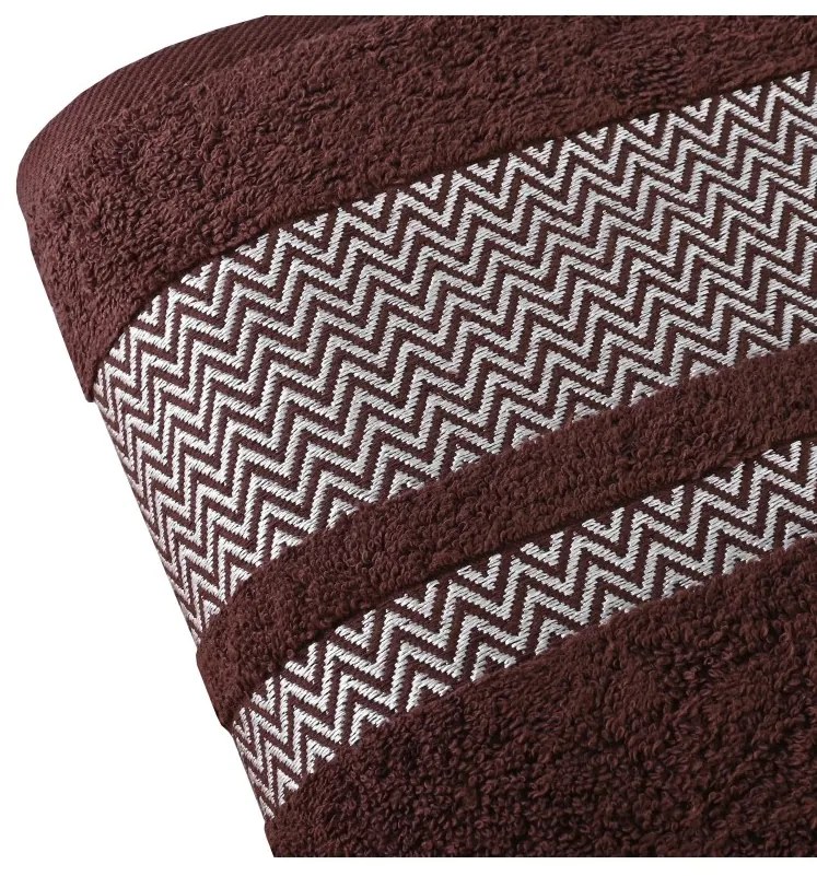 Sada 6 kusov bavlnených osušiek a uterákov Ates hnedá EMI