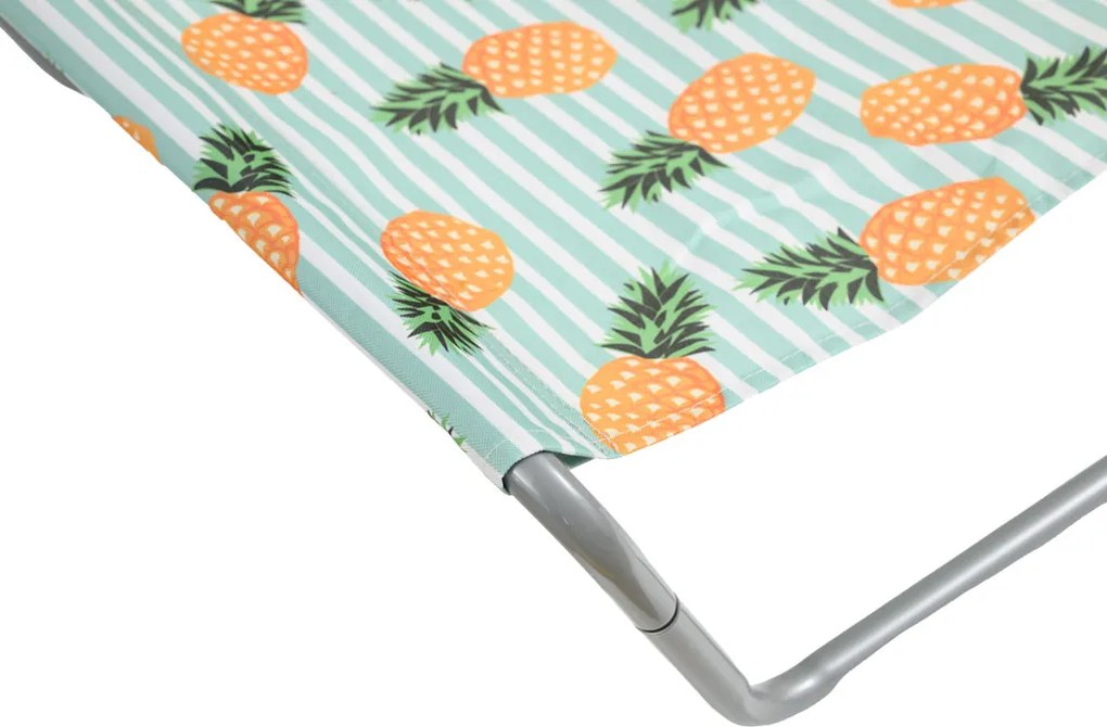Súprava 2 ks skladacích plážových ležadiel SAND PINEAPPLE, farebné