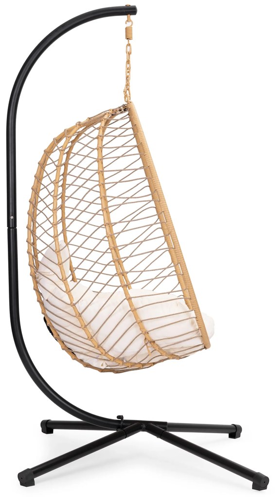 MultiGarden Závesné záhradné hojdacie kreslo Cocoon do 120 kg + vankúše MultiGarden