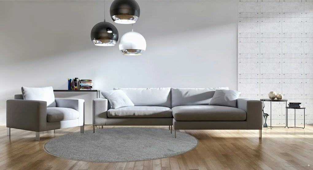 Vopi, Kusový koberec Capri svetlo béžový kruh, 67x67 (priemer) kruh, béžová, chodba / predsieň