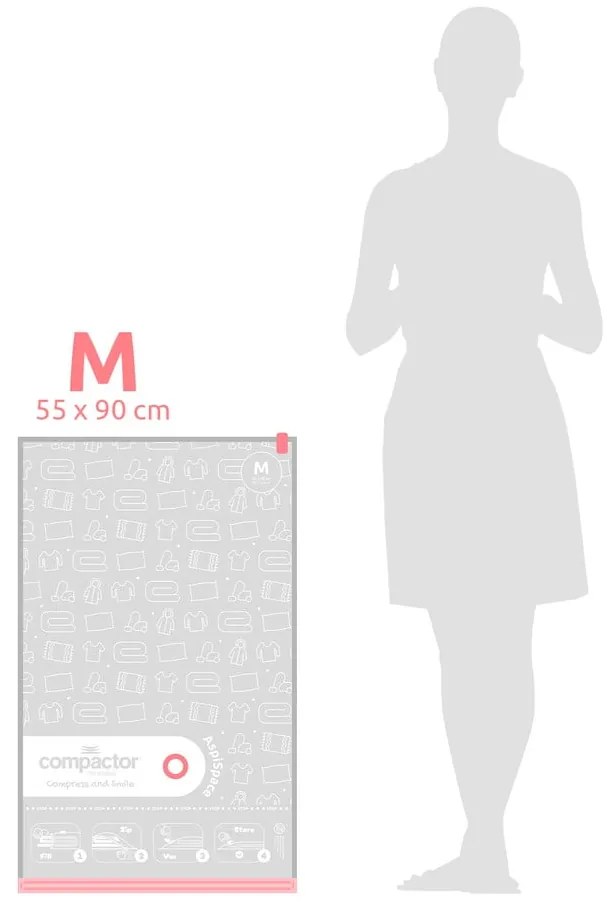 Vákuové vrecia v súprave 6 ks Vacuum M – Compactor