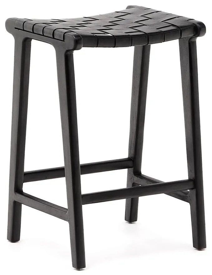 Čierna barová stolička z mahagónového dreva Calixta – Kave Home