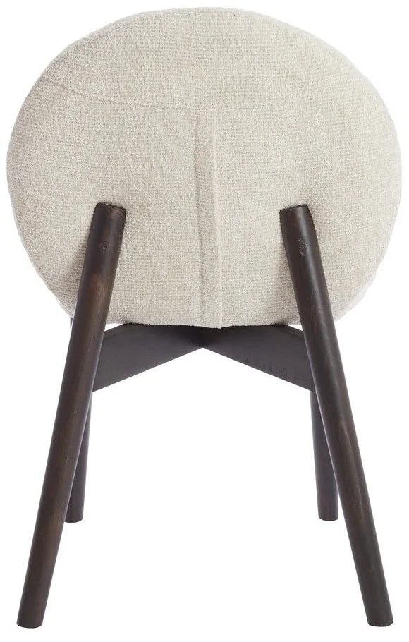 Krémovobiele čalúnené jedálenské kreslá v súprave 2 ks Sinosa – Light &amp; Living