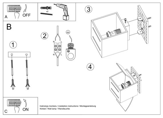 Nástenné svietidlo LORETO 1xG9/40W/230V čierna
