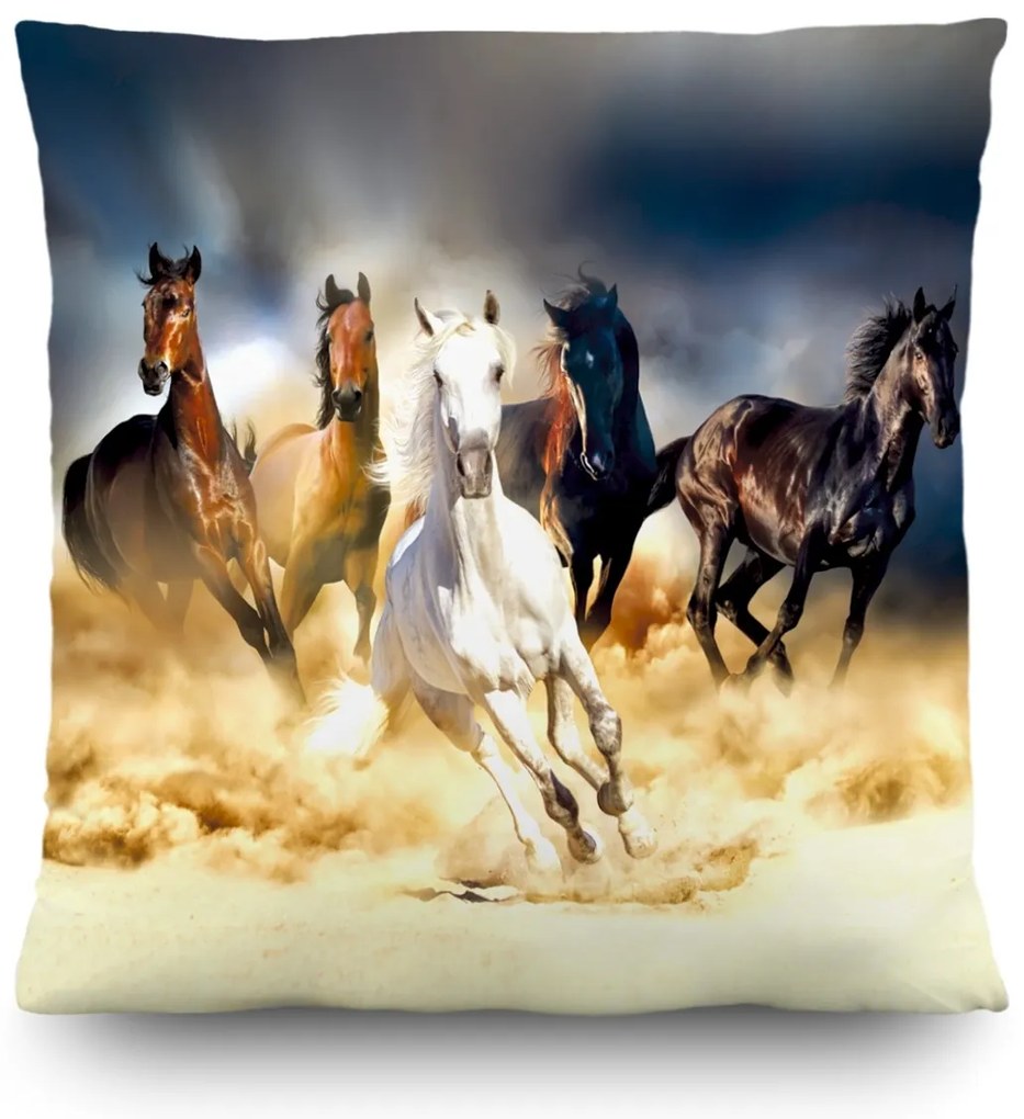 Vankúšik Horses, 45 x 45 cm