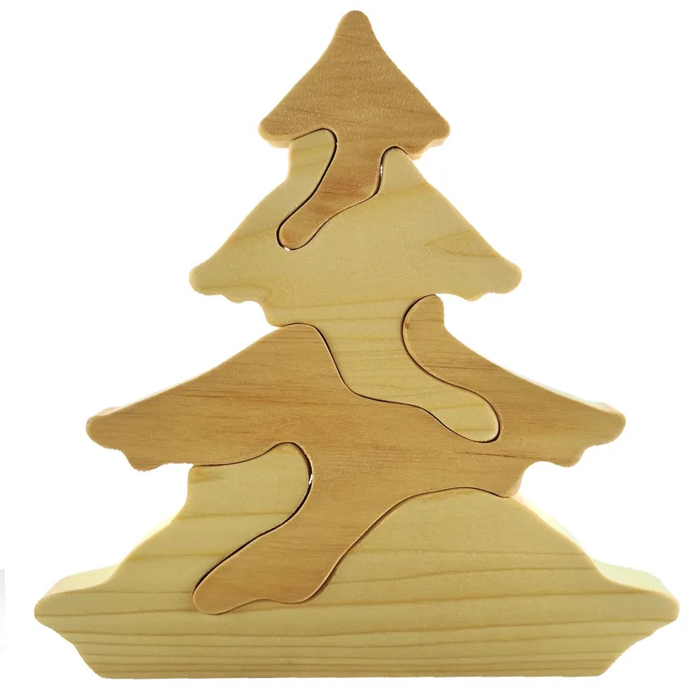 AMADEA Drevené puzzle strom 25 cm