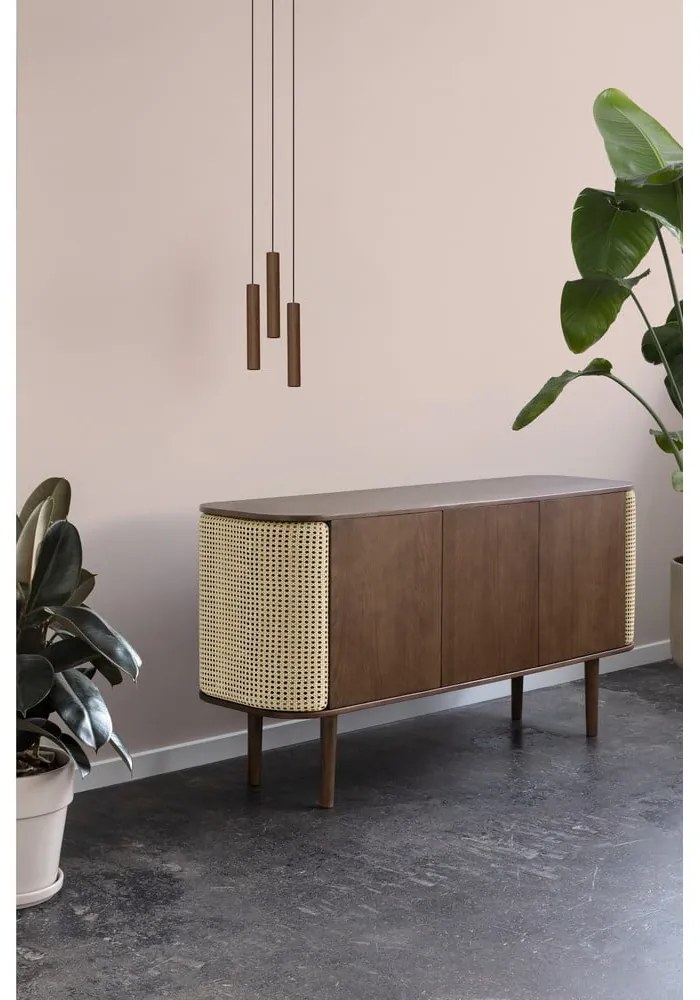 Hnedo-béžová nízka komoda v dekore duba 150x75 cm Treasures – UMAGE