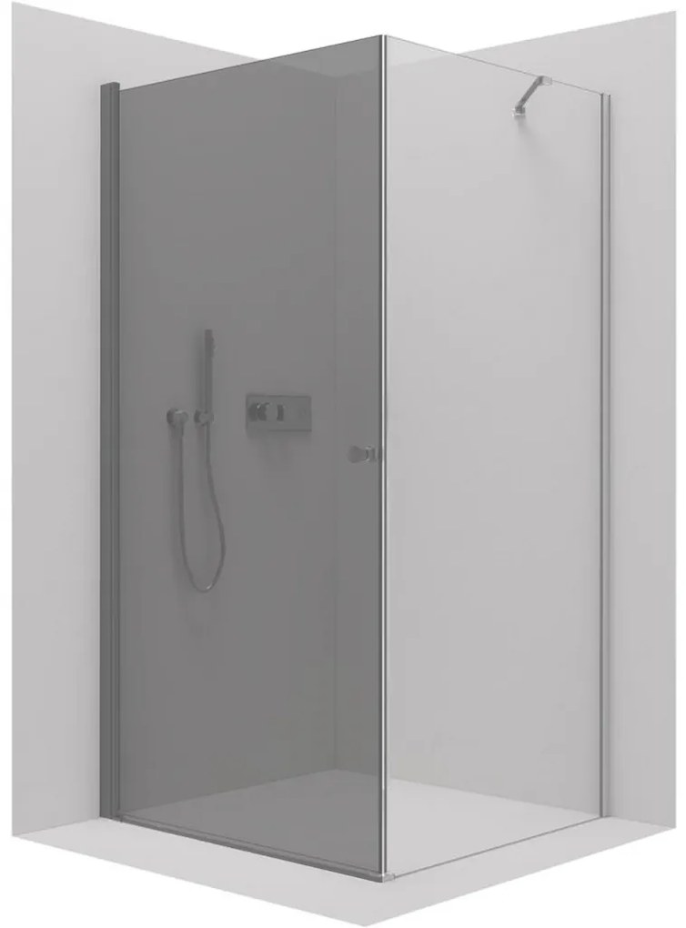 Cerano Antelo, sprchová zástena ku sprchovému kútu 30x190 cm, 6mm číre sklo, chrómový profil, CER-CER-432433