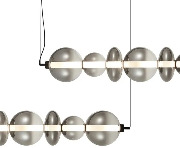 LED Luster na lanku DAPHNE LED/40W/230V šedá