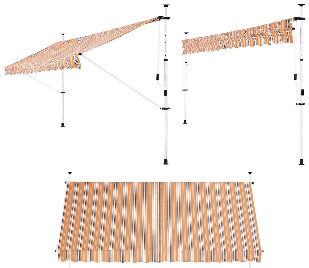 InternetovaZahrada Markíza 400 cm - oranžová/modrá