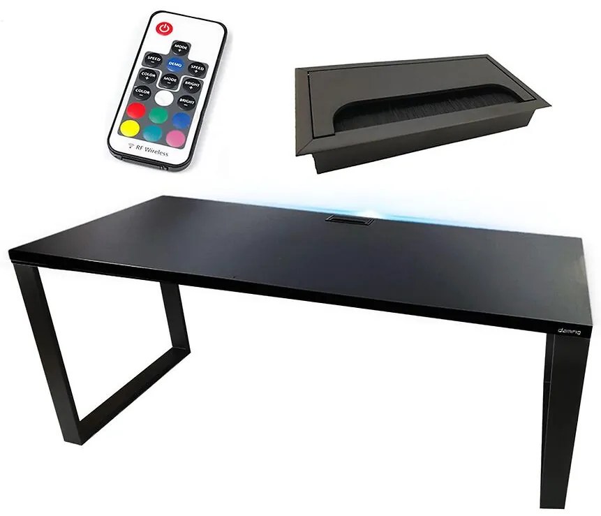 Písací Stôl Top Loft Čierna 120x60x2,8 Model 2