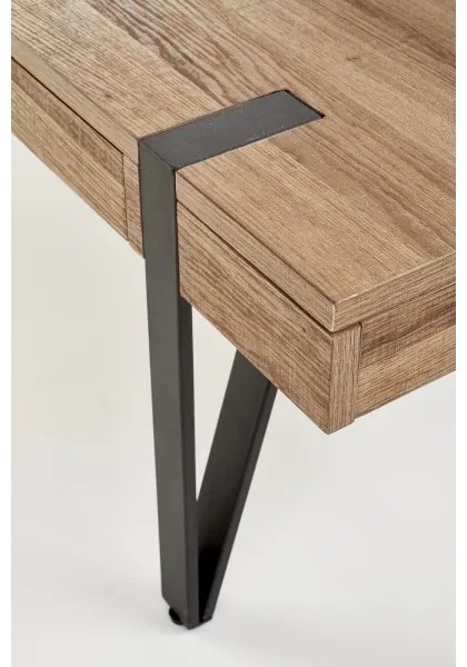 Konferenčný stolík TULUZA 41x120 cm zlatý orech/čierna