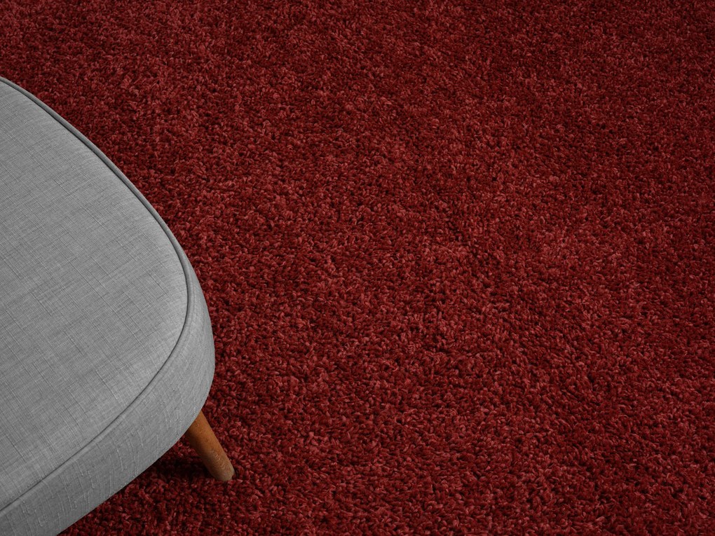 My Flair, Kusový koberec My Shaggy weinrot, 60x90, červená, chodba / predsieň