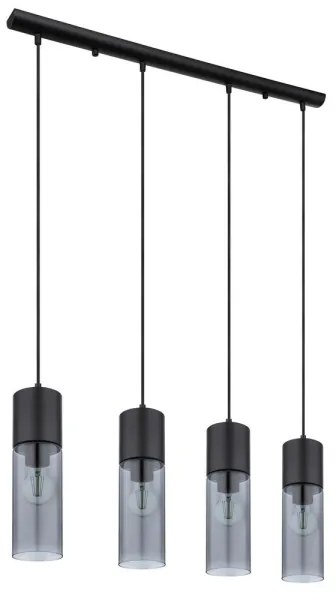 Globo 21000-4HB - Luster na lanku ANNIKA 4xE27/25W/230V čierna
