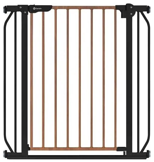 Lionelo - Bezpečnostná zábrana TRUUS SLIM čierna/hnedá