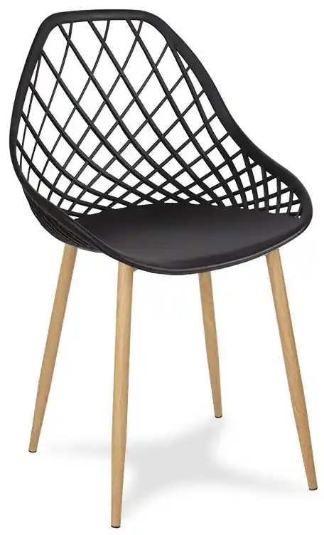 Dekorstudio Jedálenská stolička OSLO čierna na kovových nohách buk | BIANO