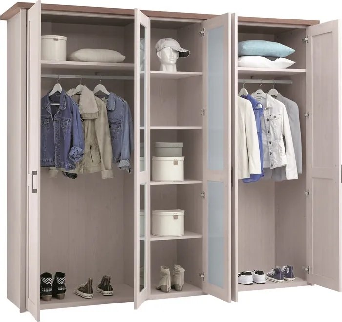 Šatníková skriňa Luca, 5-dverová