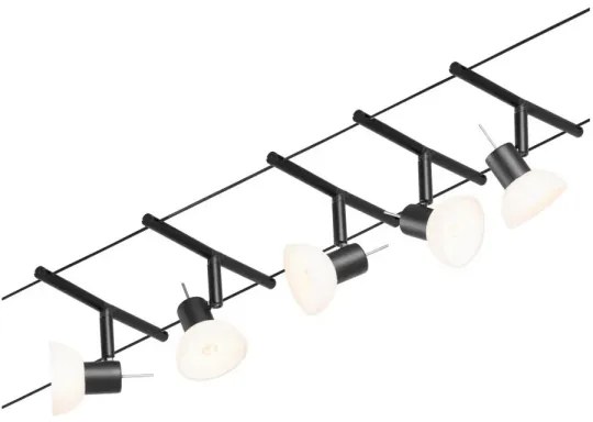 Paulmann 94450 - SADA 5xGU5,3/10W Bodové svietidlo SHEELA 230V čierna