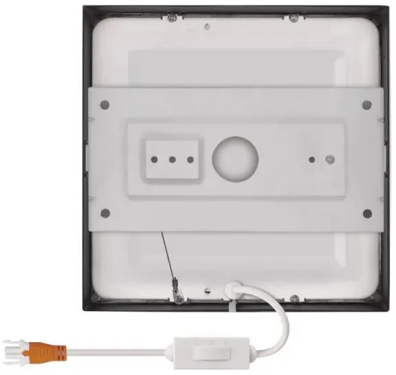 LED Stropné svietidlo LED/12,5W/230V 3000/3500/4000K 17x17 cm čierna