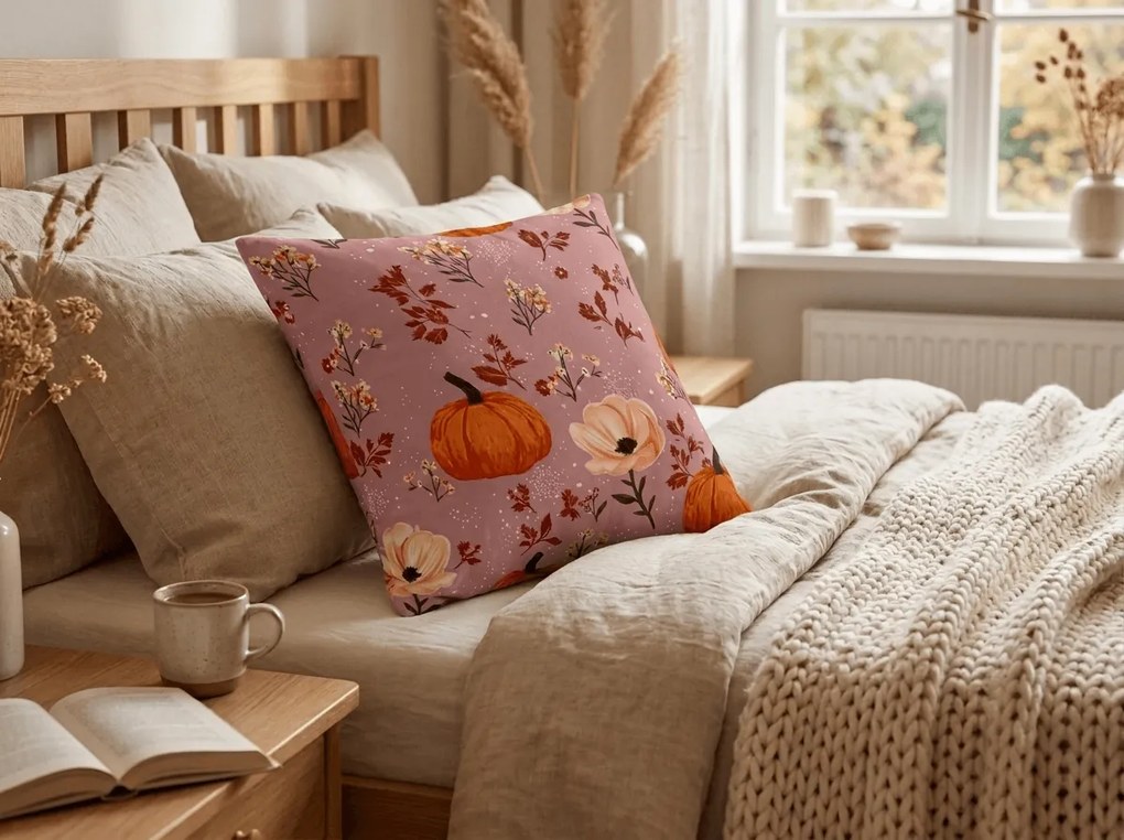 Obliečka na vankúš z mikrovlákna PUMPKINS ROSAVIE 45x45 cm, staroružová