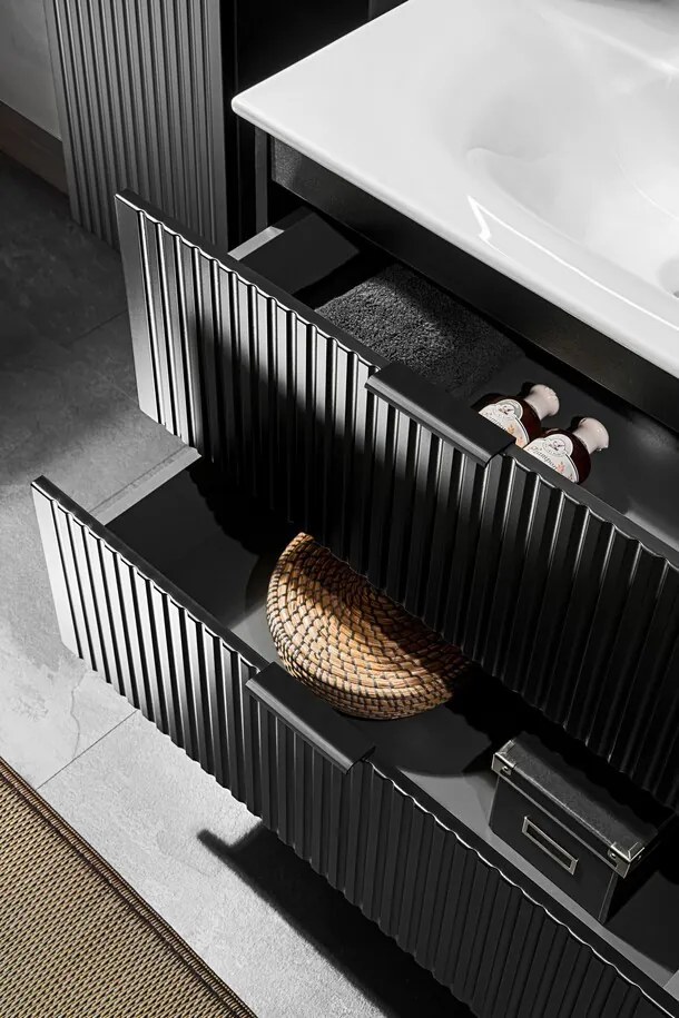 Skrinka pod umývadlo Casad 80 cm čierna