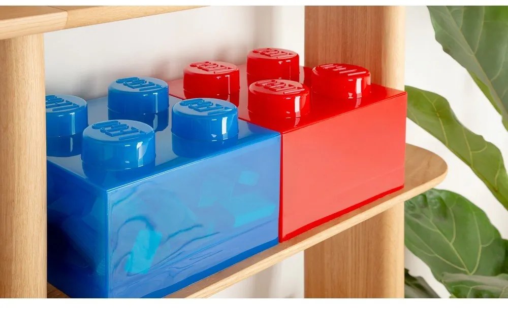 Červený plastový detský úložný box 25x25x18 cm – LEGO®
