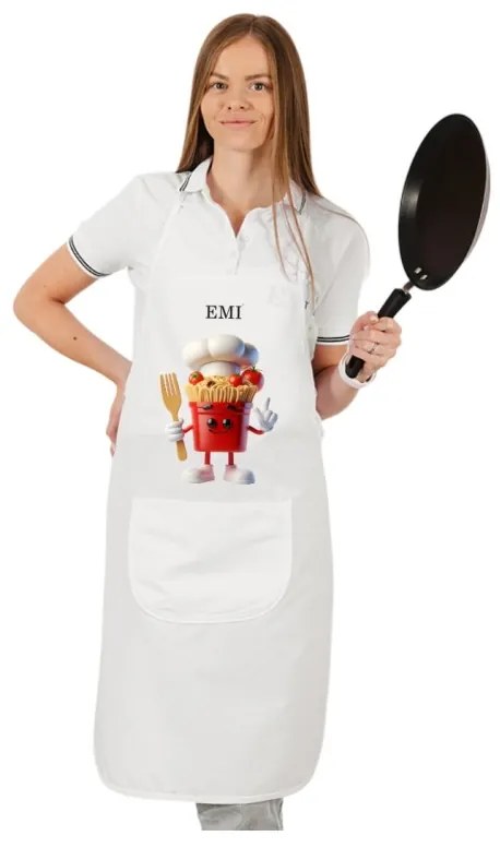 Kuchynská zástera Pasta EMI, čierna