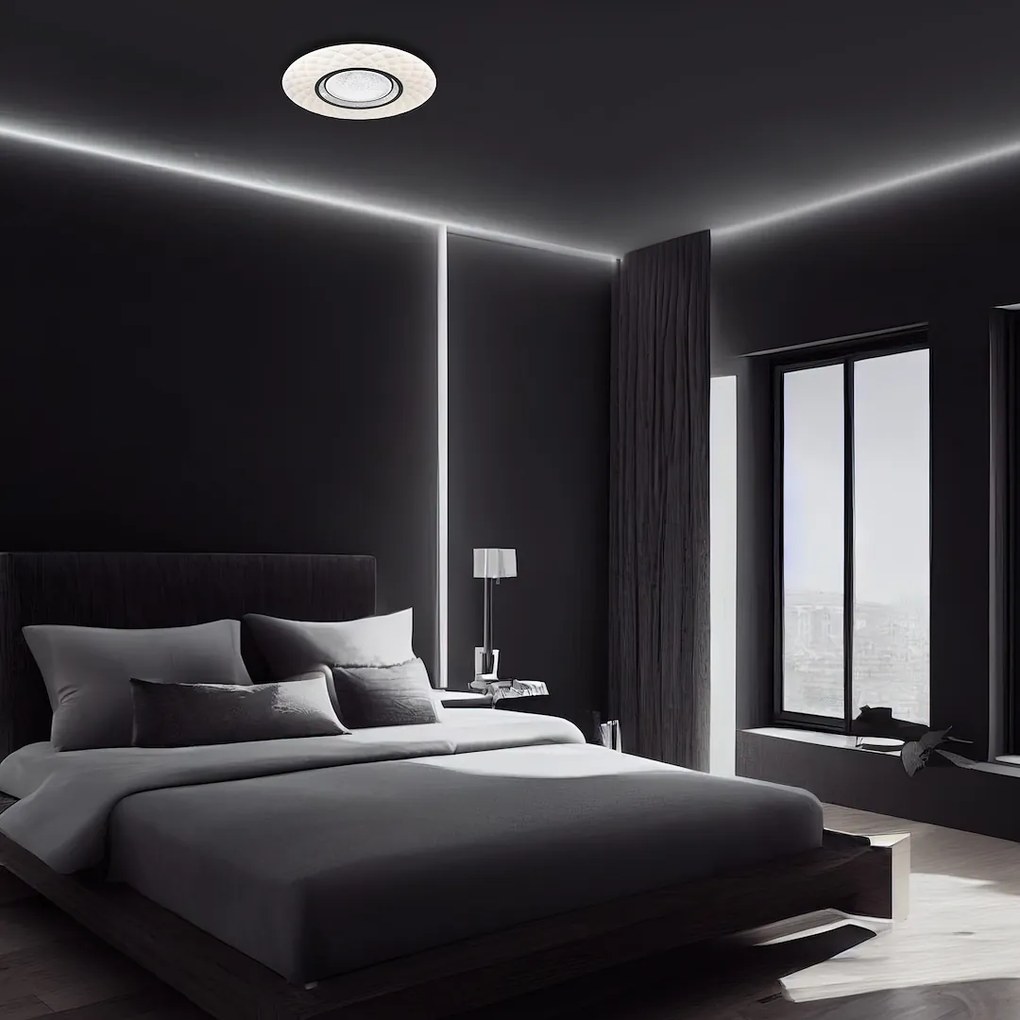 Stropné LED svietidlo Tokyo, 1x LED 24w, 3000-6000k, w/ch, s ovládačom