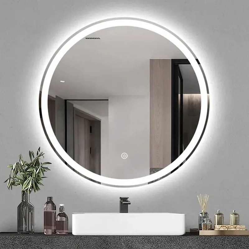 Okrúhle dotykové zrkadlo s LED osvetlením SCIENCE 80 cm
