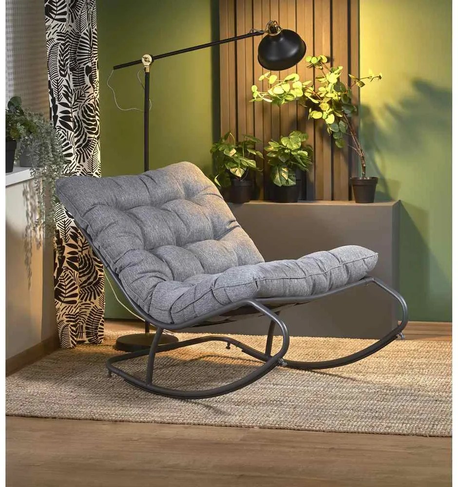 Hojdacie kreslo Gatto, sivá