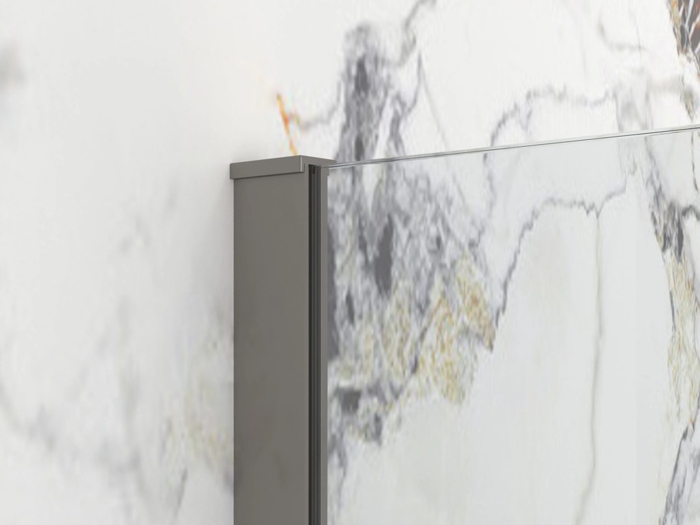 Erga Paris, sprchová zástena Walk-In 80x200 cm, 8mm číre sklo, grafitový profil, ERG-V02-PARIS-080x200-CL-GG