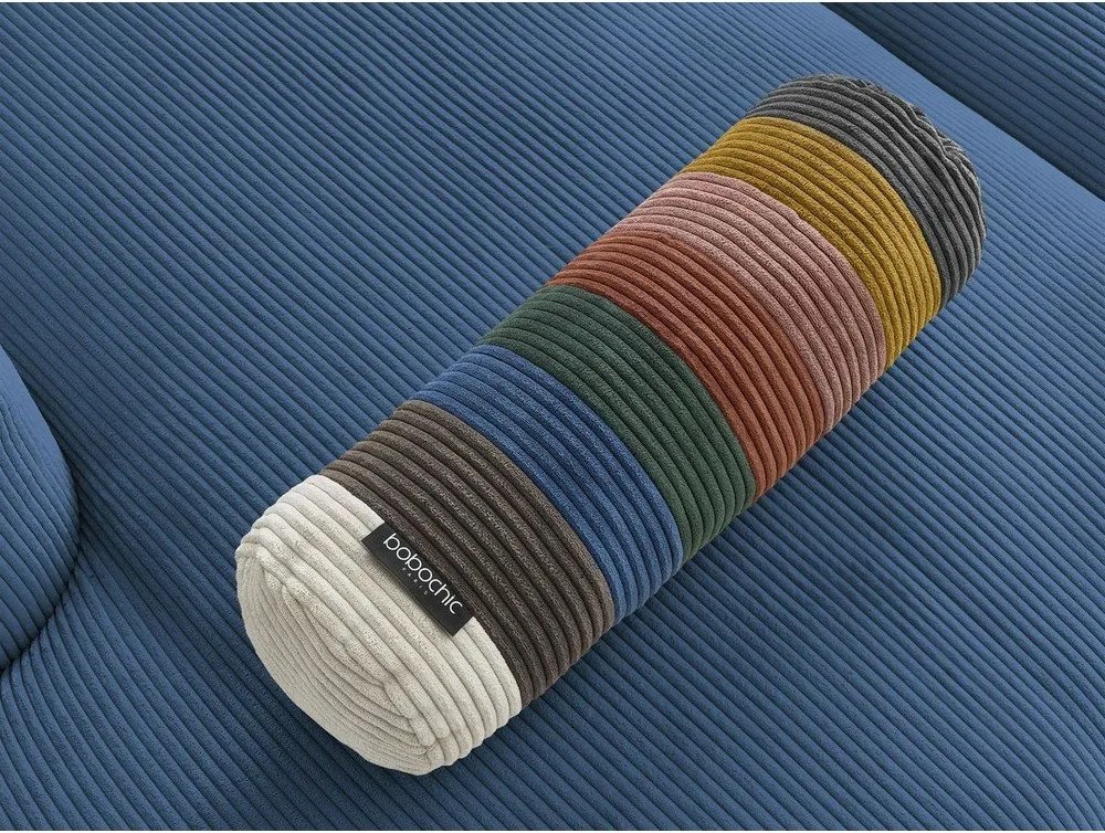 Modrá menčestrová rohová pohovka Belair – Bobochic Paris