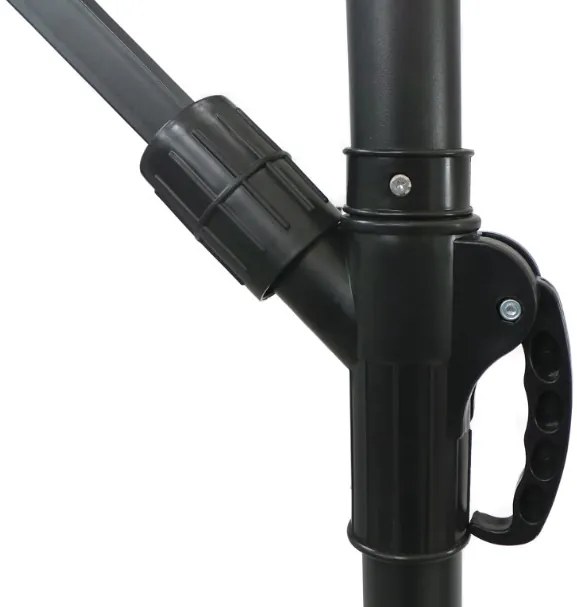 Závesný slnečník s LED solárnym osvetlením BestBerg BBHU-11 / 300 cm / béžová