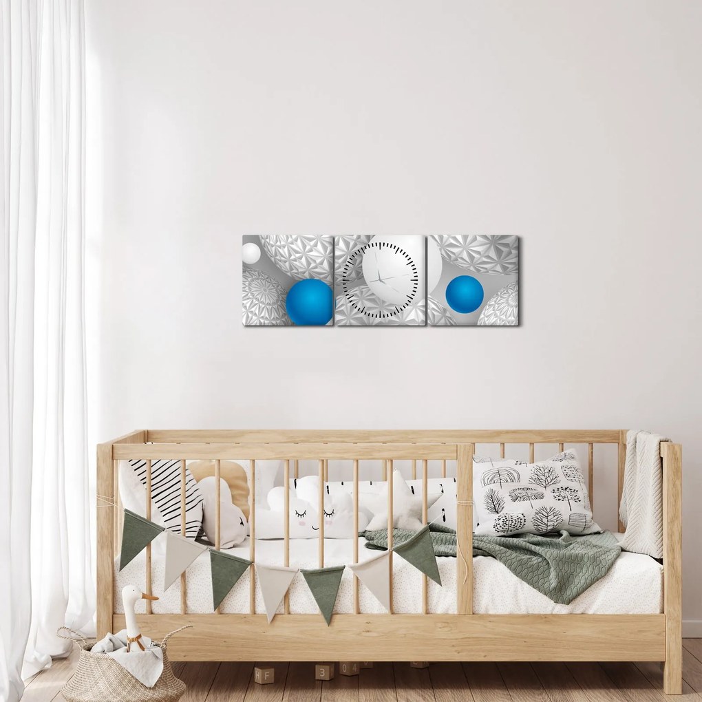 Obraz s 3D motívom (s hodinami) (90x30 cm)
