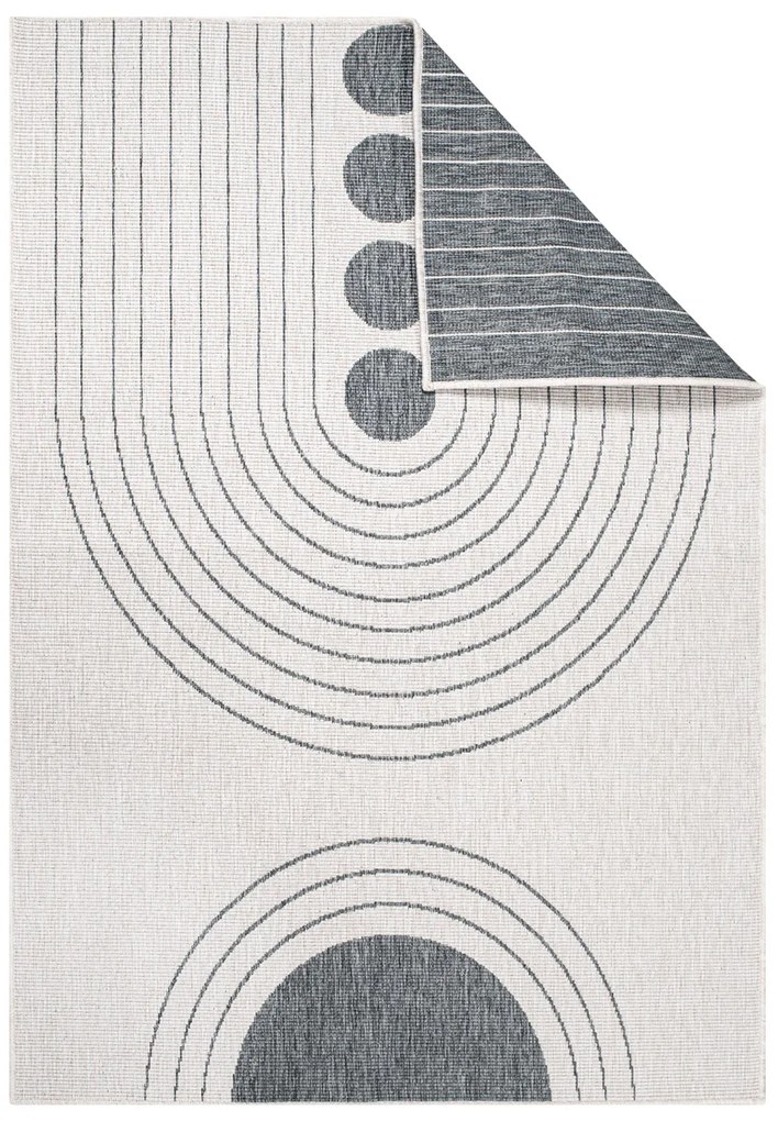 Dekorstudio Obojstranný koberec na terasu DuoRug 5739 - sivý Rozmer koberca: 80x150cm