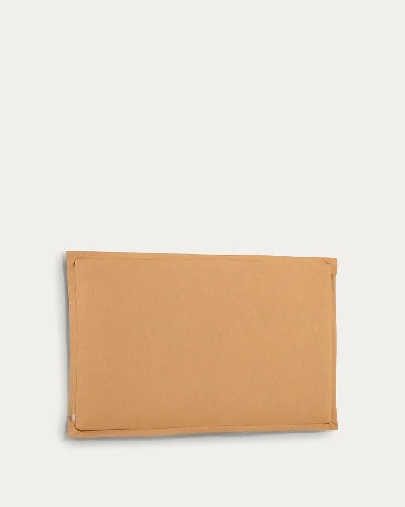 Čalúnené čelo postele v horčicovej farbe 186x106 cm Tanit – Kave Home