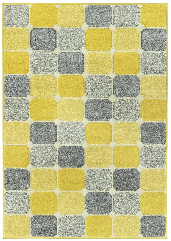 Koberce Breno Kusový koberec PORTLAND 172/RT4J, žltá, viacfarebná,80 x 140 cm