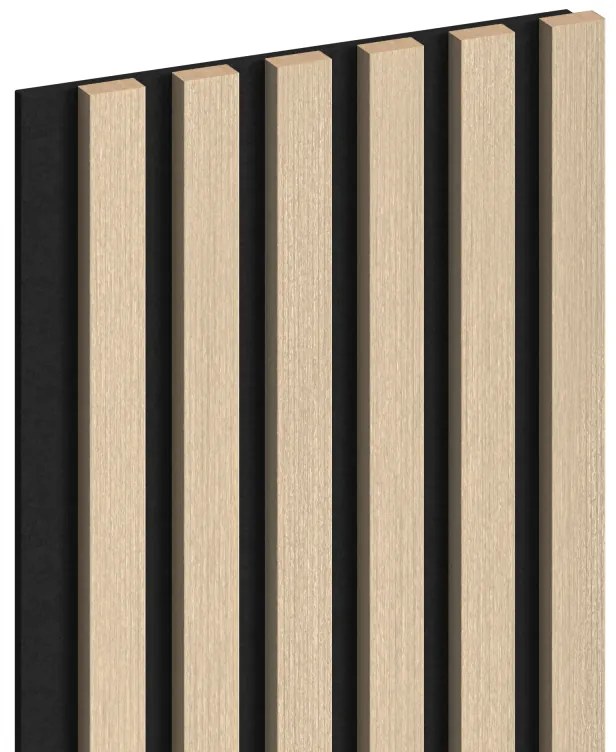 Mexen Lam-F, akustické stenové lamely 275 × 30 cm, plstený podklad 8 mm, technická dyha, dub pieskový, S105-275307-3015-001