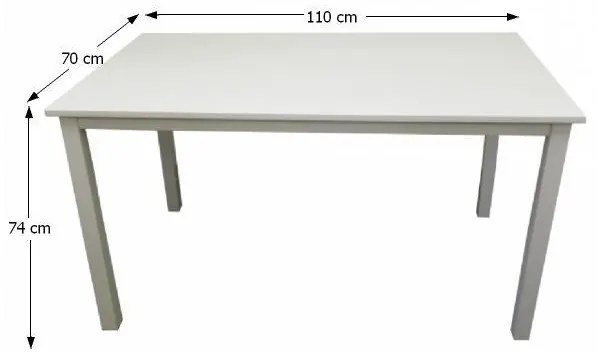 Kondela Jedálenský stôl, ASTRO NEW, biela, 110 cm