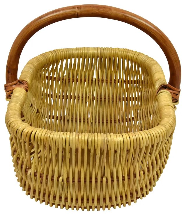 Ratanový košík na nákup medový Rozmery (cm): velký 47x 37, v. 38, v. opletu 20