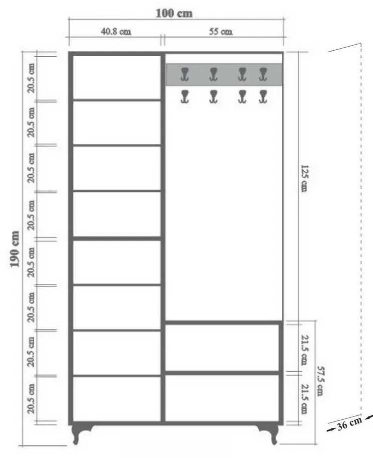 Predsieňová zostava Inci Sonoma Oak