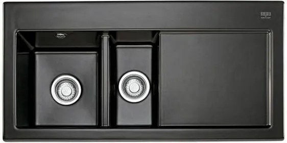 Franke Mythos MTK 651, 1000x510 mm, keramický drez, ľavý, čierna 124.0294.583