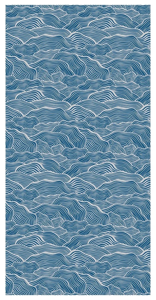 Tapeta - Grafické vlny, tmavo modré