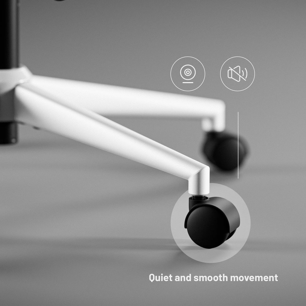 Ergonomická kancelárska stolička svetlosivá Diablo V-Light