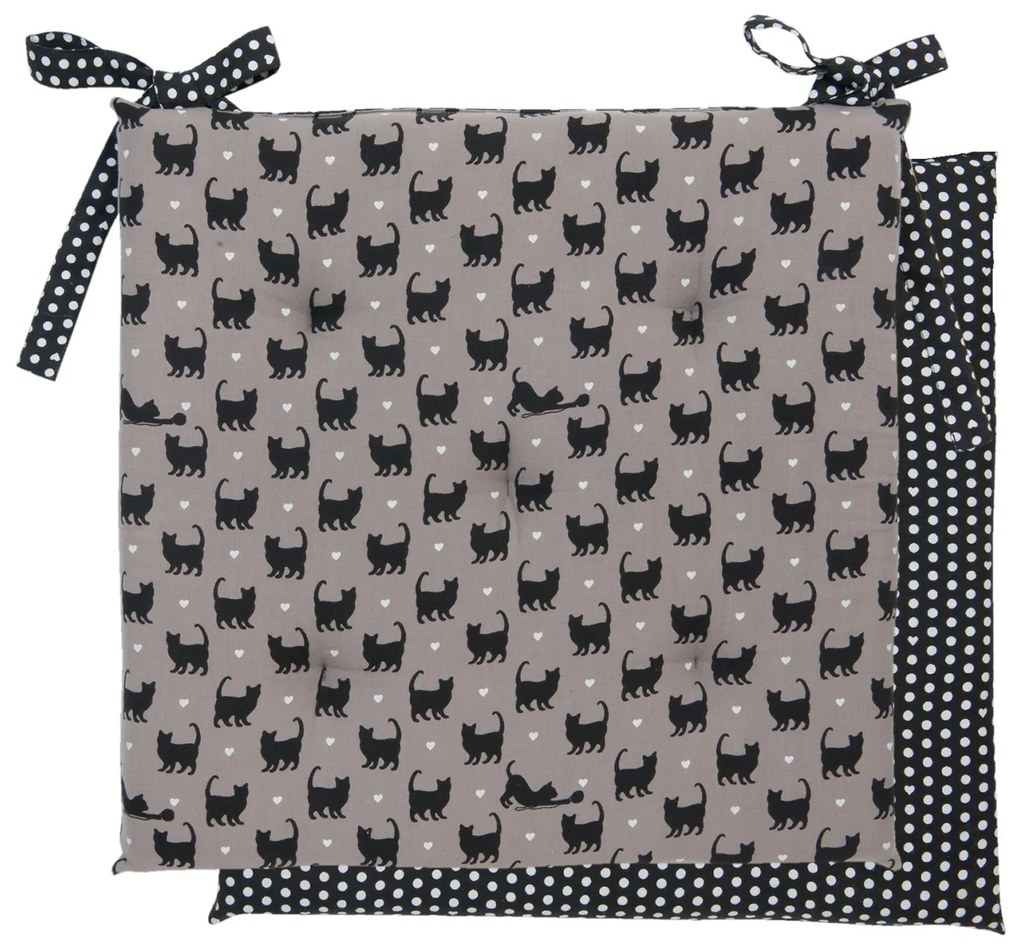 Podsedák s výplní šedý Cat Lovers