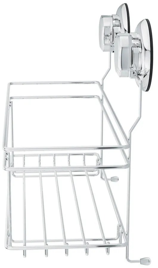 Samodržiaca kovová kúpeľňová polička v striebornej farbe Bestlock Bath – Compactor