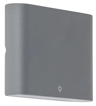 Moderná nástenná lampa tmavosivá 11,5 cm vrátane LED IP65 - Batt