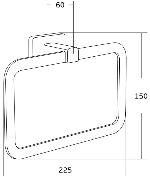 Mexen príslušenstvo, ASIS kúpeľkový držiak na uteráky, čierna, 7017632-70