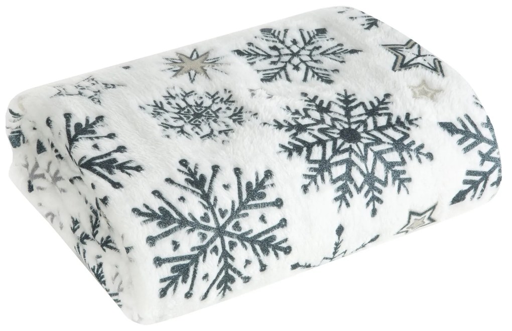 EUROFIRANY VIANOČNÁ FLEECOVÁ DEKA SNOW1 150X200 CM VZOROVANÁ